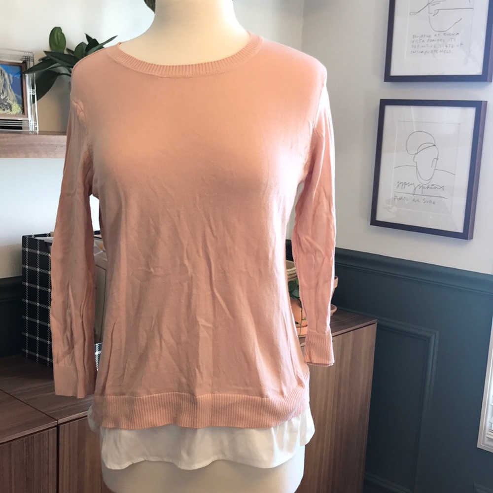 Calvin Klein Sweater with shirt detail